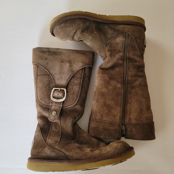 UGG Women's Australia Leather Upper Brown Suede Cargo Boots. Size 7 US /… - Picture 7 of 14